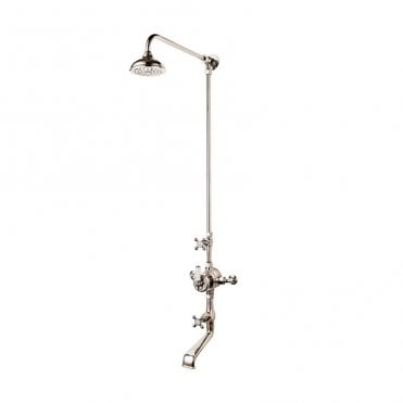 Barber Wilsons Thermostatic Dual Control Shower & Bath Filler Tap With Shower Arm & Rose - 5700CUBA