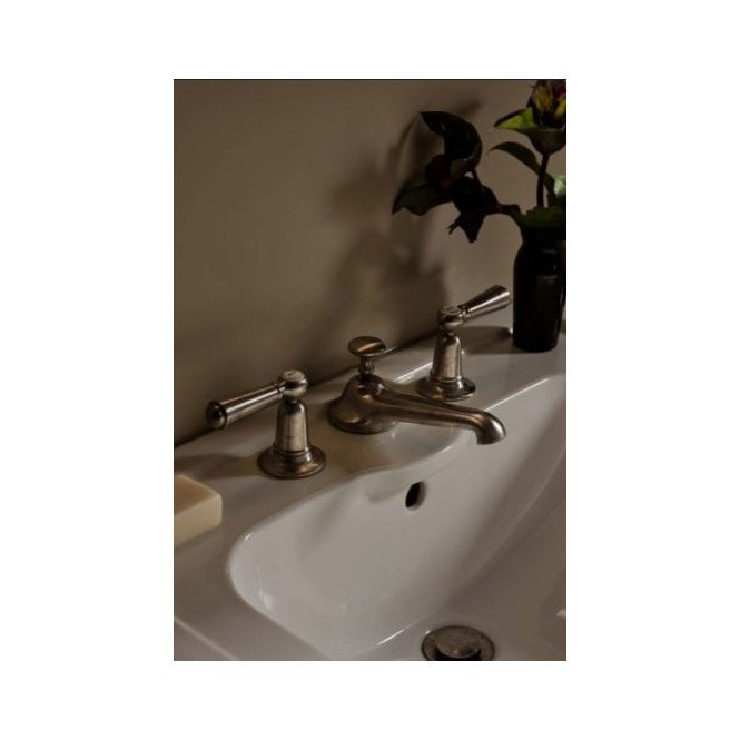 Barber Wilsons  Three Hole Basin Mixer With  140mm Spout  & Pop-up Waste - R6455