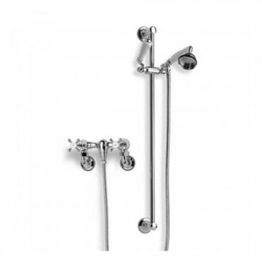 Barber Wilsons Wall Mounted Manual Shower With Slide Rail & Hand Shower - R6001