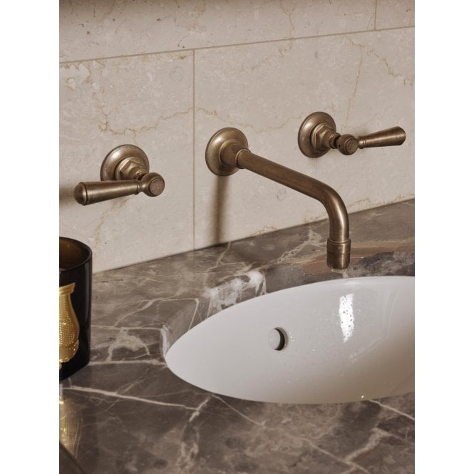 Barber Wilsons  Wall Mounted Three Hole Basin Mixer Tap - R6454