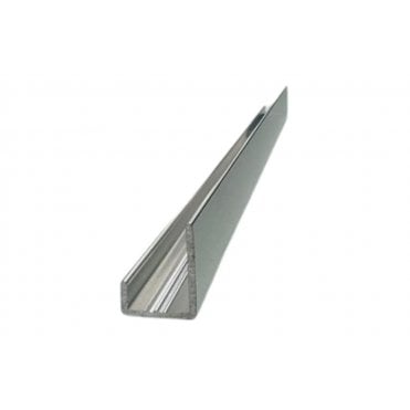Fibo Polished Chrome J-Shaped End Cap Profile 2.4m