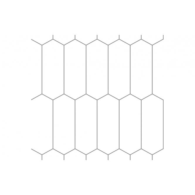 Fibo  Urban Wall Panels - Denver White (Elongated Hexagonal)