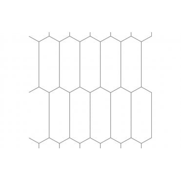 Fibo Urban Wall Panels - Denver White (Elongated Hexagonal)