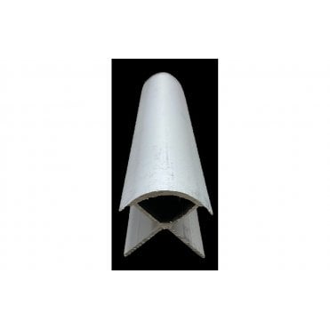 Fibo White PVC Rounded External Profile 2.4m