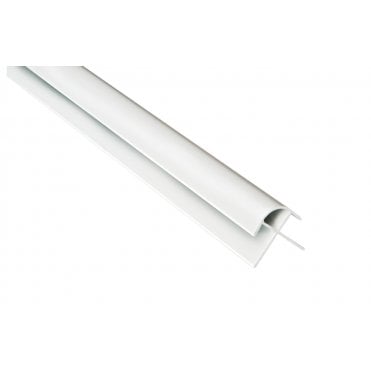 Fibo White PVC Rounded External Profile 2.4m