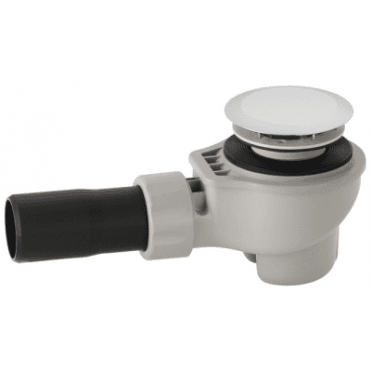 Geberit Domed Shower Waste Including Trap, 50mm Diameter-Gloss Chrome