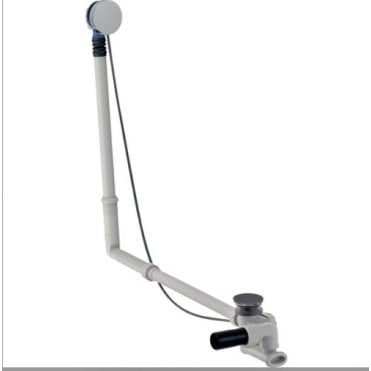 Geberit Ready-to-fit 730mm, d52 Bath Waste Set w/ Turn Handle & Straight Connector - Chrome