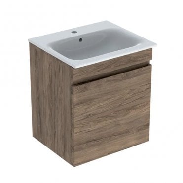Geberit Renova Plan 600mm Slim Rim Wall Hung Vanity Unit With Basin