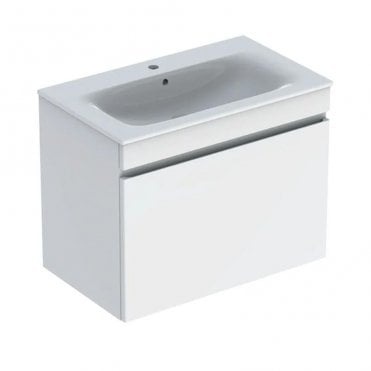 Geberit Renova Plan 800mm Slim Rim Wall Hung Vanity Unit With Basin