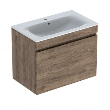 Geberit Renova Plan 800mm Slim Rim Wall Hung Vanity Unit With Basin