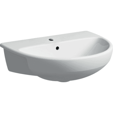 Geberit Selnova 550mm Semi-Recessed Basin-1 Tap Hole