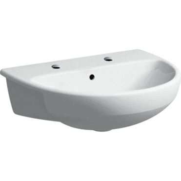 Geberit Selnova 550mm Semi-Recessed Basin-2 Tap Hole