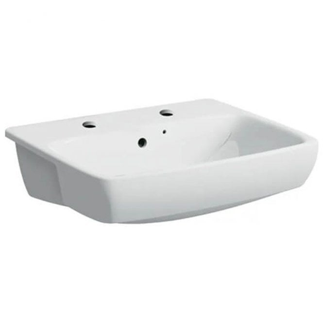 Geberit  Selnova 550mm Semi Recessed Basin-2 Tap Hole
