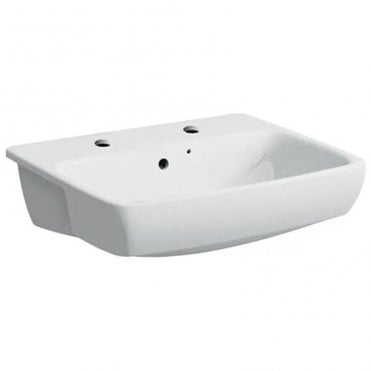 Geberit Selnova 550mm Semi Recessed Basin-2 Tap Hole