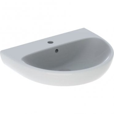 Geberit Selnova 600mm Semi Round Basin With Semi Pedestal-1 Tap Hole
