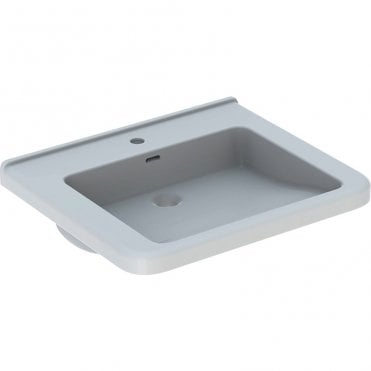 Geberit Selnova Comfort 650mm Wall Hung Basin-1 Tap Hole-Overflow