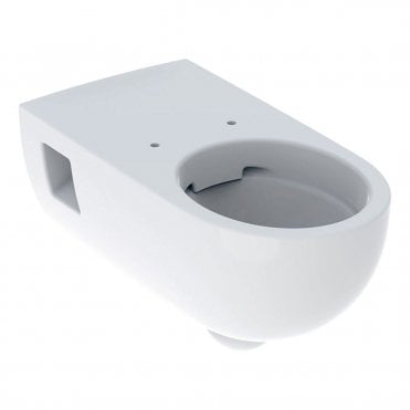 Geberit Selnova Comfort Round 355mm Wall Hung Toilet & Standard White Toilet Seat