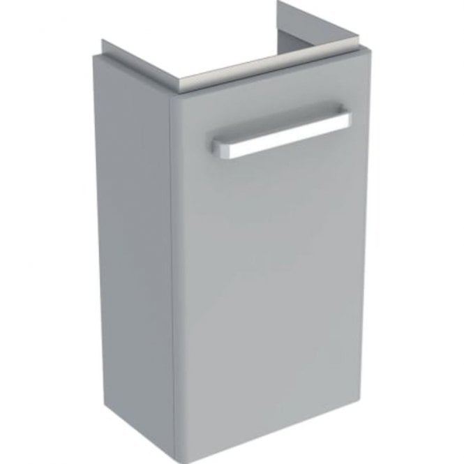 Geberit  Selnova Compact 348mm Single Door Vanity Unit With Basin-1 LH Tap Hole-Grey