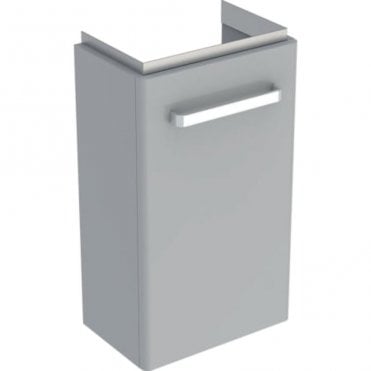 Geberit Selnova Compact 348mm Single Door Vanity Unit With Basin-1 LH Tap Hole-Grey