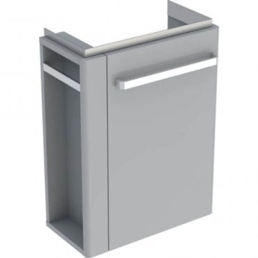 Geberit Selnova Compact 448mm Single Door Vanity Unit With Basin-1 L.H Tap Hole-Grey
