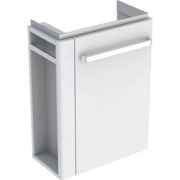 Geberit Selnova Compact 448mm Single Door Vanity Unit With Basin-1 L.H Tap Hole-White