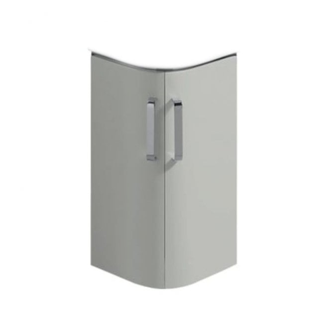 Geberit  Selnova Compact 450mm Double Door Vanity Unit With Basin-1 Tap Hole-Grey