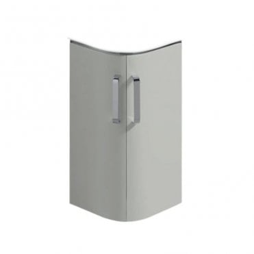 Geberit Selnova Compact 450mm Double Door Vanity Unit With Basin-1 Tap Hole-Grey