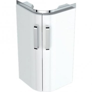 Geberit Selnova Compact 450mm Double Door Vanity Unit With Basin-1 Tap Hole-White