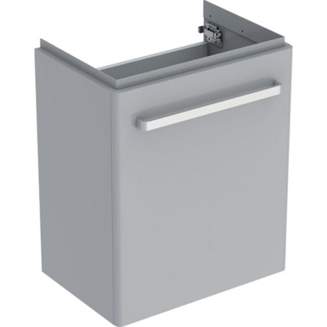 Geberit  Selnova Compact 500mm Single Door Vanity Unit With Basin-2 Tap Hole-Grey