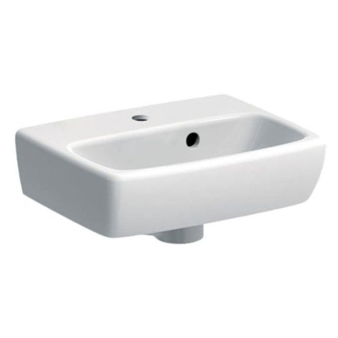 Geberit  Selnova Square 360mm Basin With Full Pedestal-1 Tap Hole