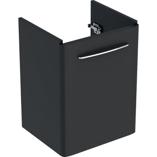Geberit  Selnova Square 376mm Single Door Vanity Unit With Basin-1 Tap Hole-Lava
