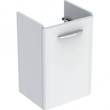 Geberit Selnova Square 376mm Single Door Vanity Unit With Basin-2 Tap Hole-White