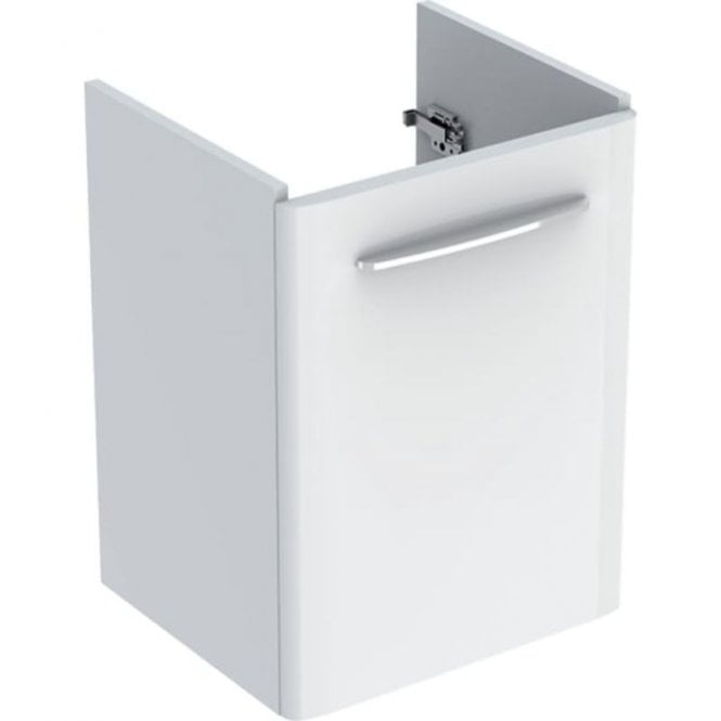 Geberit  Selnova Square 418mm Single Door Vanity Unit With Basin-1 Tap Hole-White