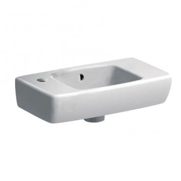 Geberit Selnova Square 450mm Basin With Full Pedestal-1 Tap Hole L.H
