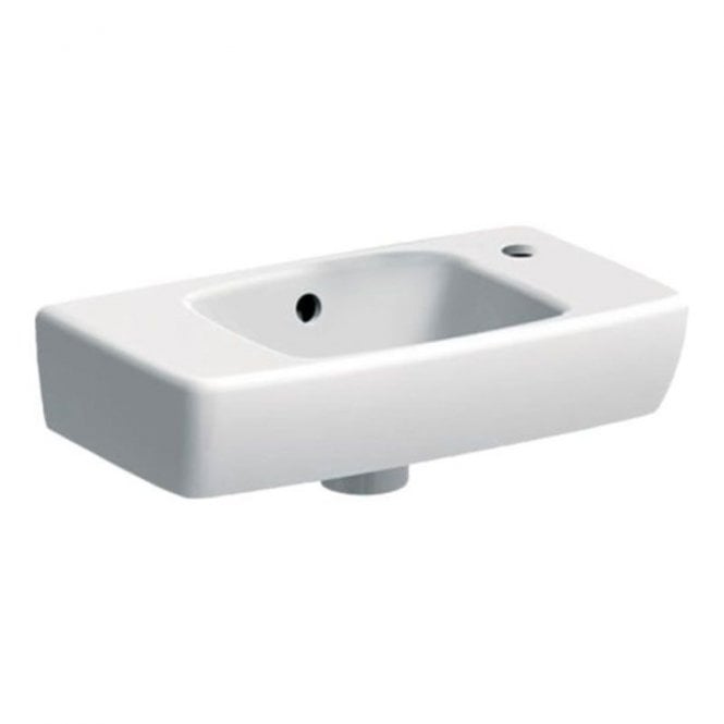 Geberit  Selnova Square 450mm Basin With Full Pedestal-1 Tap Hole R.H