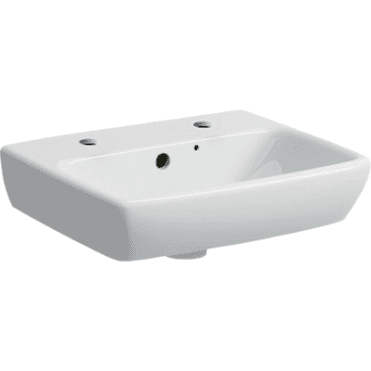 Geberit Selnova Square 450mm Basin With Full Pedestal-2 Tap Hole