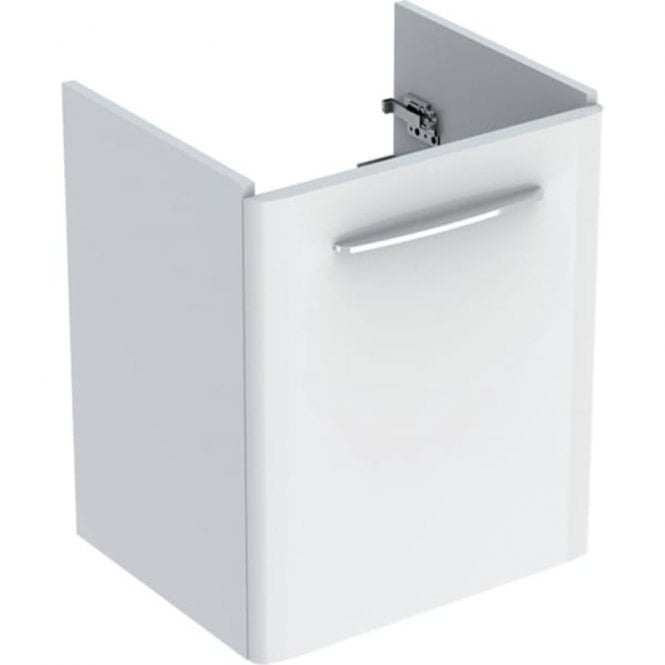 Geberit  Selnova Square 464mm Single Door Vanity Unit With Basin-1 Tap Hole-White