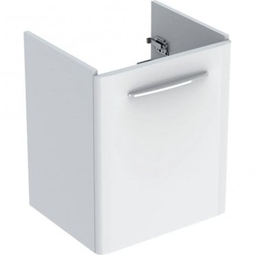 Geberit Selnova Square 464mm Single Door Vanity Unit With Basin-1 Tap Hole-White