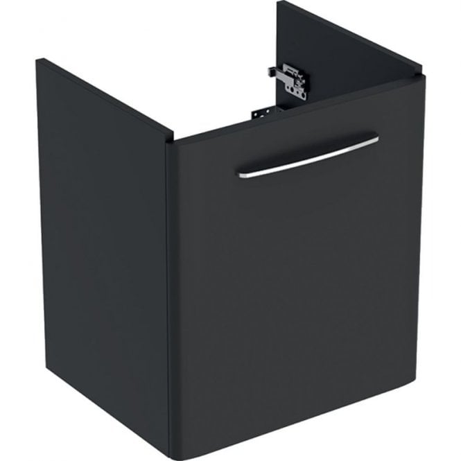 Geberit  Selnova Square 493mm Single Door Vanity Unit With Basin-1 Tap Hole-Lava