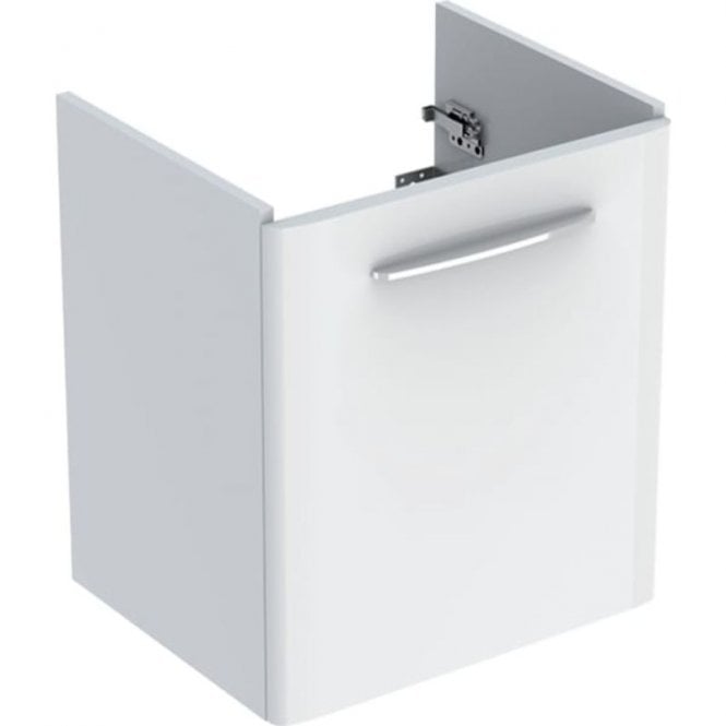 Geberit  Selnova Square 493mm Single Door Vanity Unit With Basin-1 Tap Hole-White
