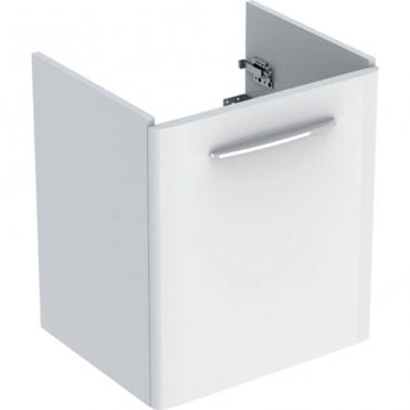 Geberit Selnova Square 493mm Single Door Vanity Unit With Basin-1 Tap Hole-White