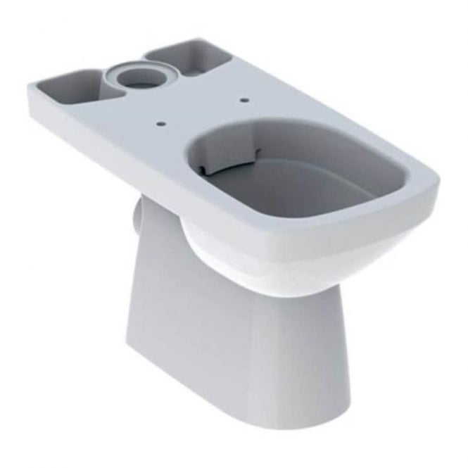 Geberit  Selnova Square Open Back Close Coupled Toilet With Cistern And Standard Toilet Seat