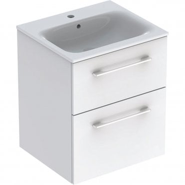 Geberit Selnova Square S 550mm Two Drawer Wall Hung Vanity Unit With Basin