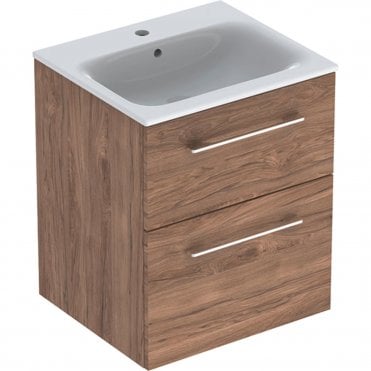 Geberit Selnova Square S 550mm Two Drawer Wall Hung Vanity Unit With Basin
