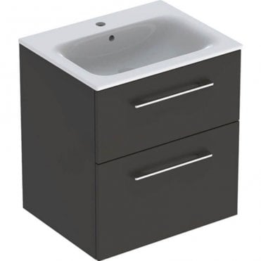 Geberit Selnova Square S 600mm Two Drawer Wall Hung Vanity Unit With Basin