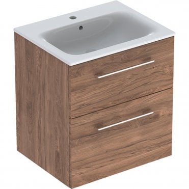 Geberit Selnova Square S 600mm Two Drawer Wall Hung Vanity Unit With Basin