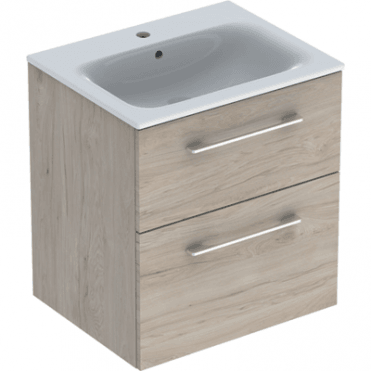 Geberit Selnova Square S 600mm Two Drawer Wall Hung Vanity Unit With Basin