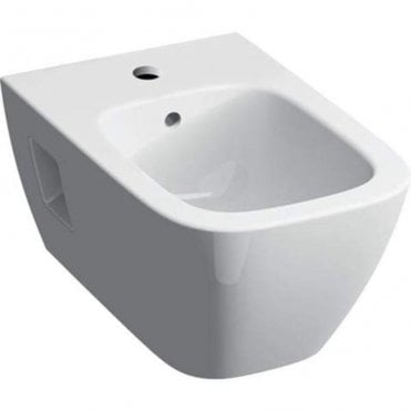 Geberit Selnova Square Semi Shrouded Wall Hung Bidet-1 Tap Hole
