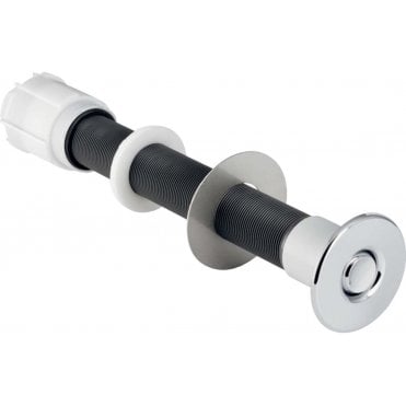 Single Flush Pneumatic Finger Push Button-Gloss Chrome