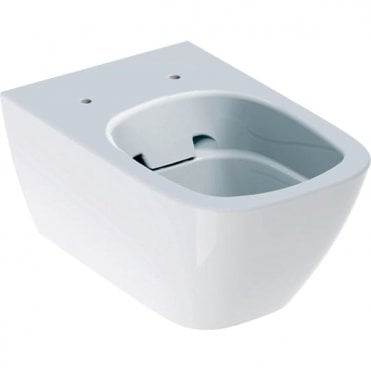Geberit Smyle 350mm Square Rimless Wall Hung Toilet With Sandwich Soft Close Toilet Seat